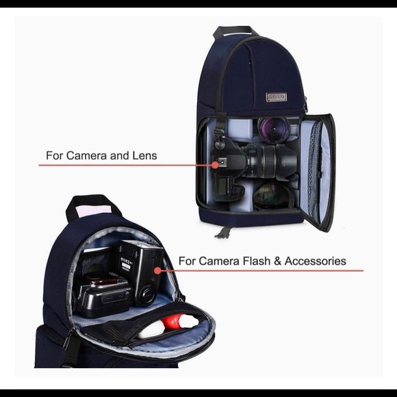 Mosiso DSLR Camera Bag Slingback Navy - Picture 3 of 7